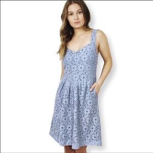 NWT Anthropologie Deletta Blue Lace Dress